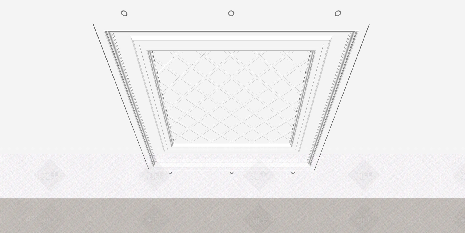 欧式吊顶SU模型下载【ID:1177014373】