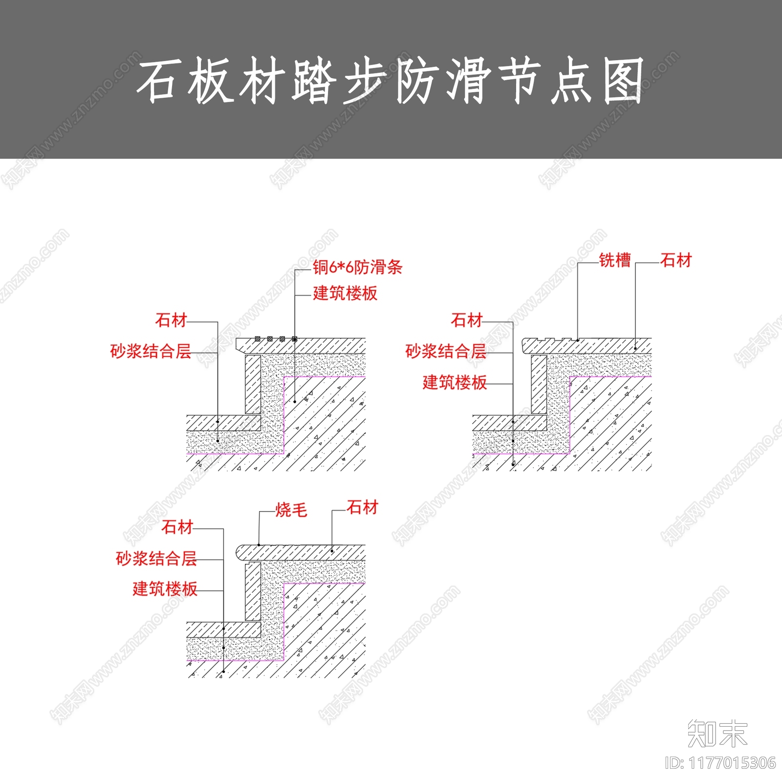 现代楼梯节点cad施工图下载【ID:1177015306】