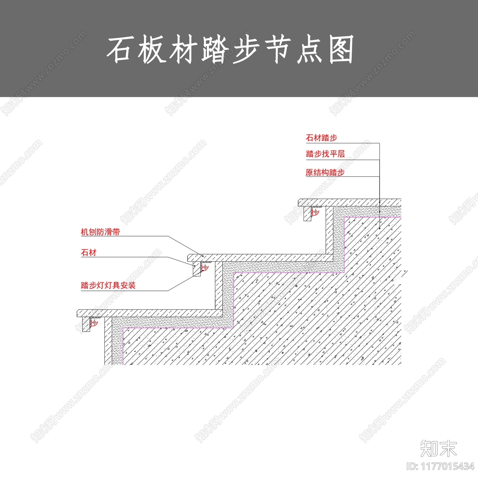 现代楼梯节点cad施工图下载【ID:1177015434】