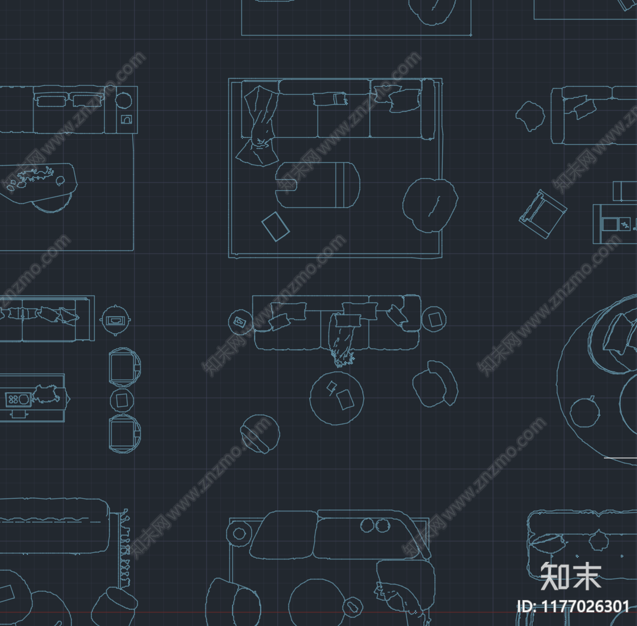 其他家装空间cad施工图下载【ID:1177026301】