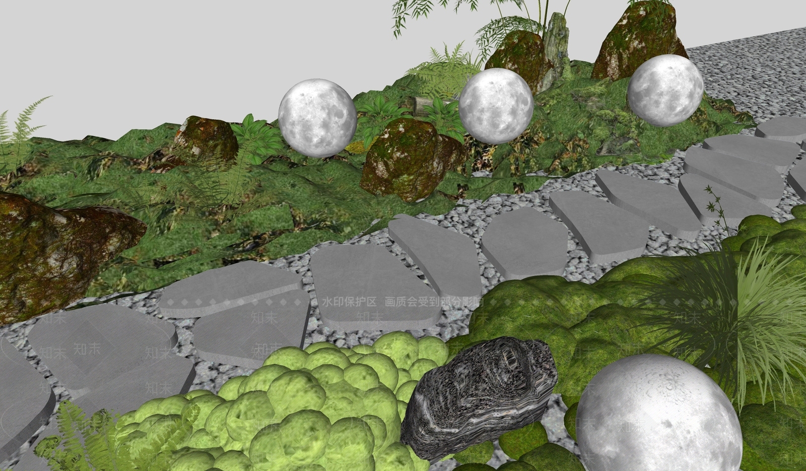 现代微地形SU模型下载【ID:1177030700】