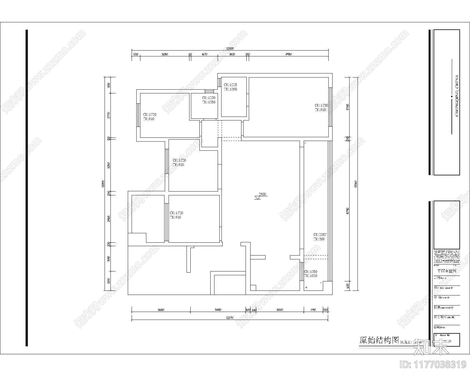 现代其他家装空间cad施工图下载【ID:1177038319】