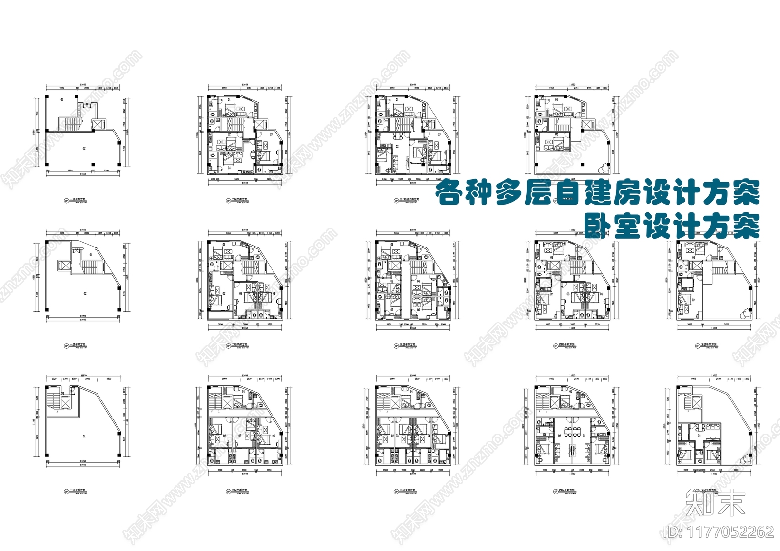 现代卧室cad施工图下载【ID:1177052262】