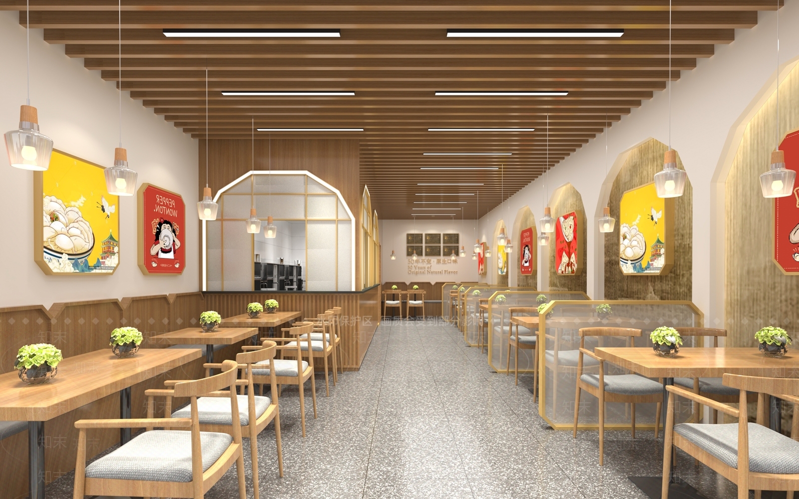 现代小吃快餐店SU模型下载【ID:1177053719】