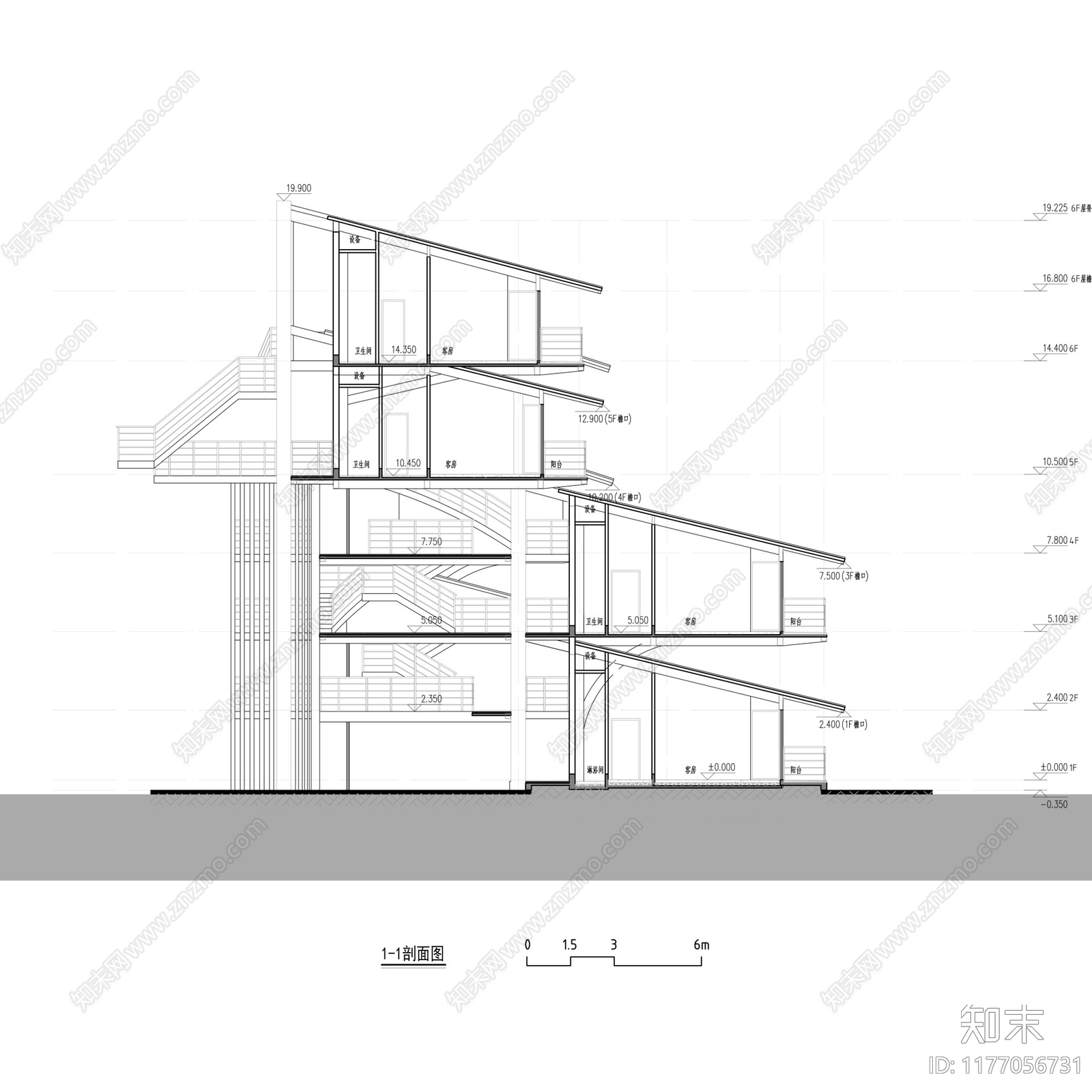 现代新中式民宿建筑下载【ID:1177056731】