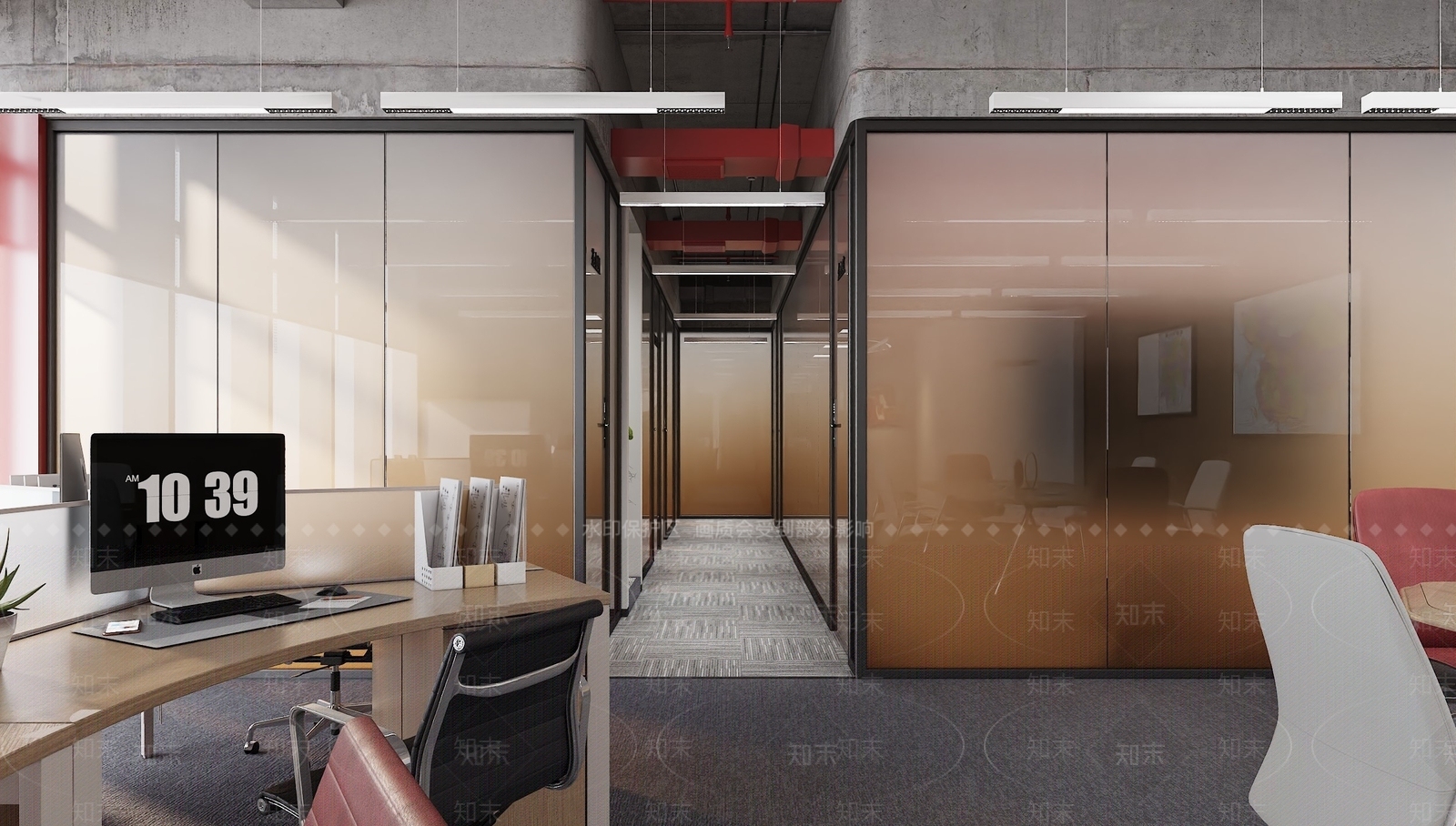 现代工业办公大厅3D模型下载【ID:1177057848】