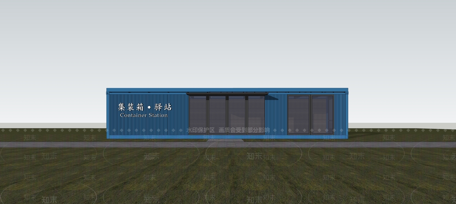 现代驿站SU模型下载【ID:1177066727】