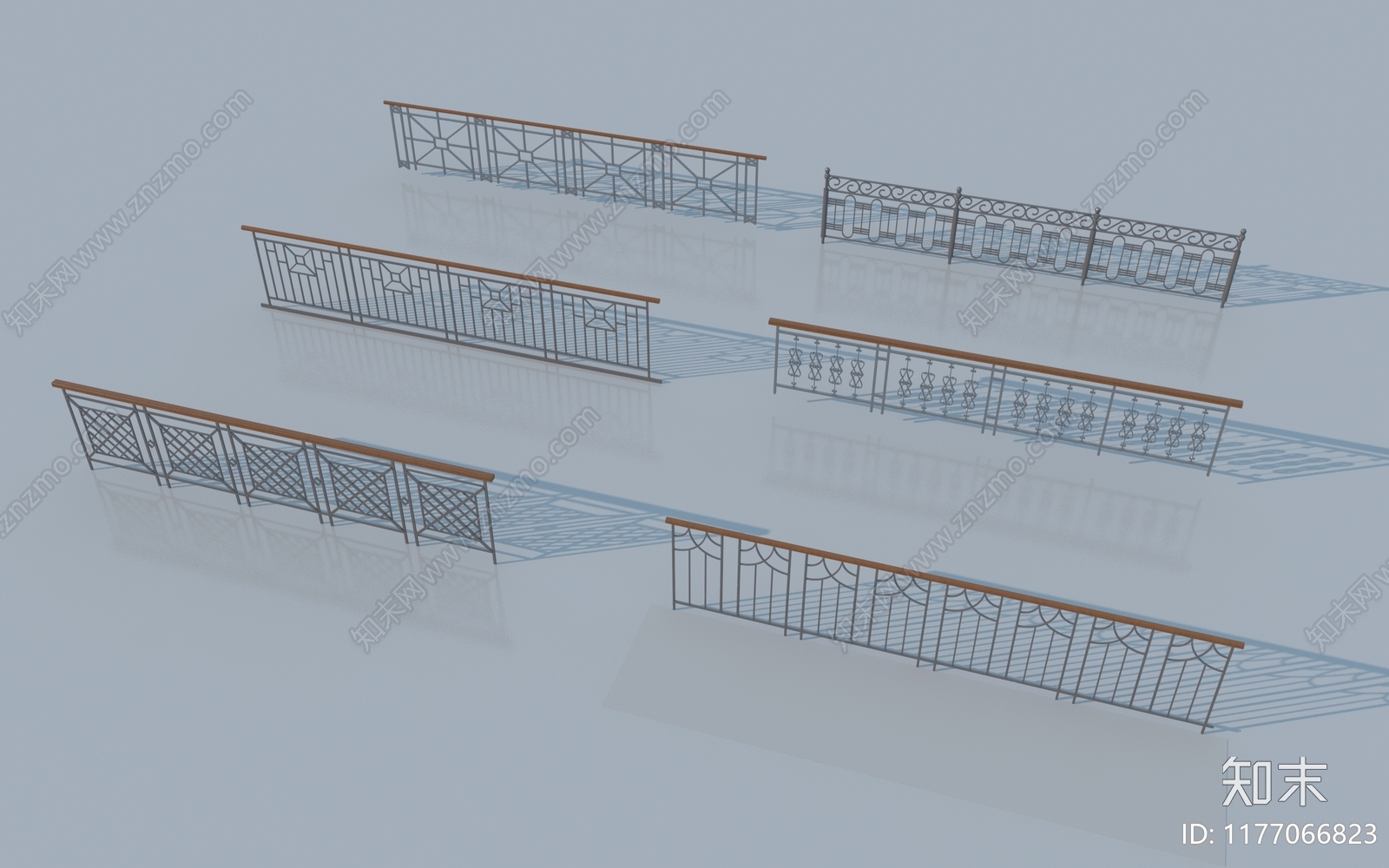 现代栏杆3D模型下载【ID:1177066823】