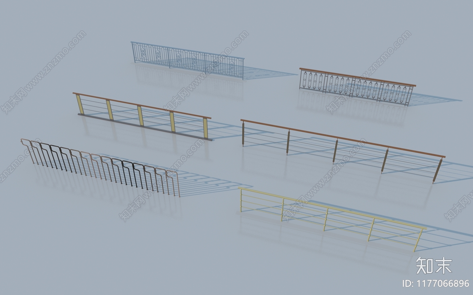 现代栏杆3D模型下载【ID:1177066896】