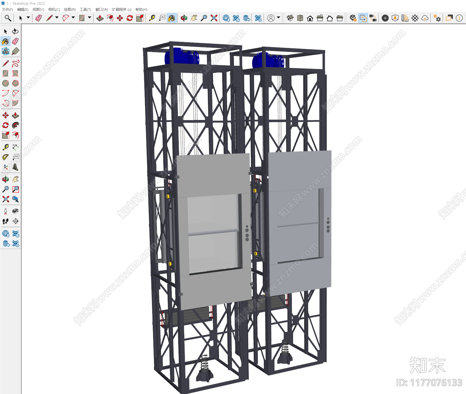 现代电梯SU模型下载【ID:1177076133】