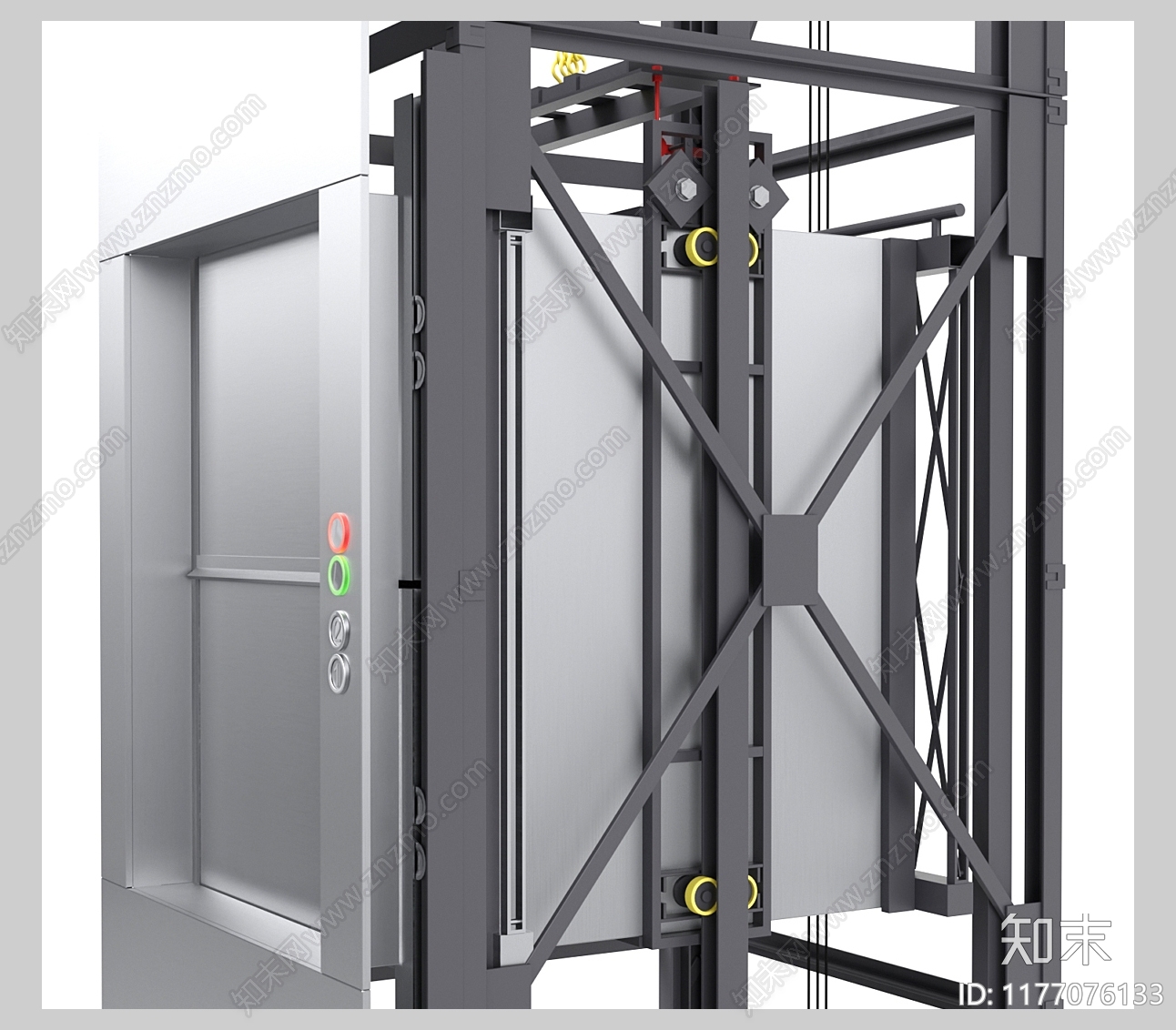 现代电梯SU模型下载【ID:1177076133】