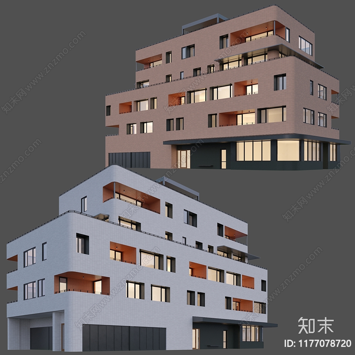 现代欧式艺术风格建筑3D模型下载【ID:1177078720】