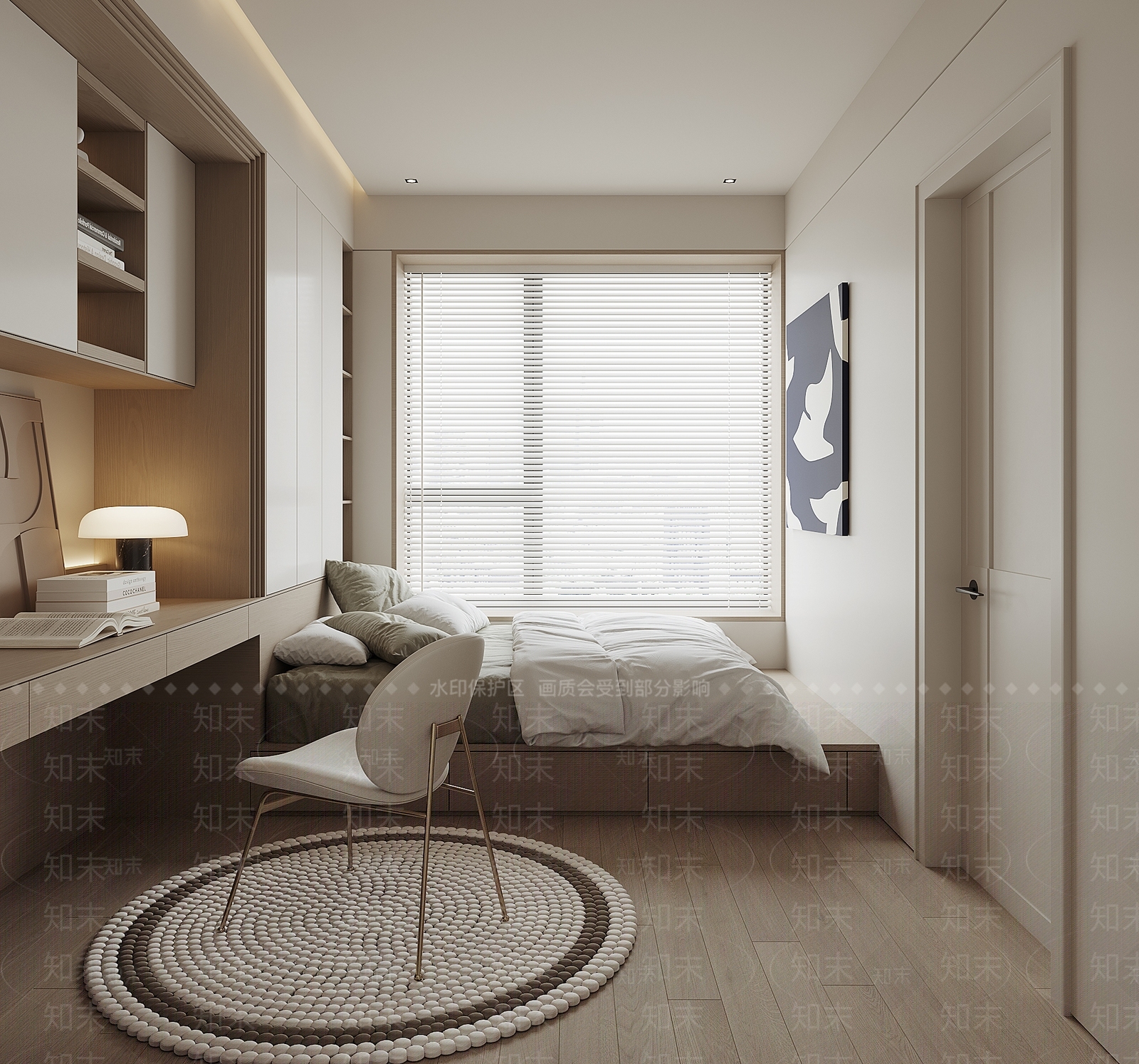 现代榻榻米卧室3D模型下载【ID:1177082945】