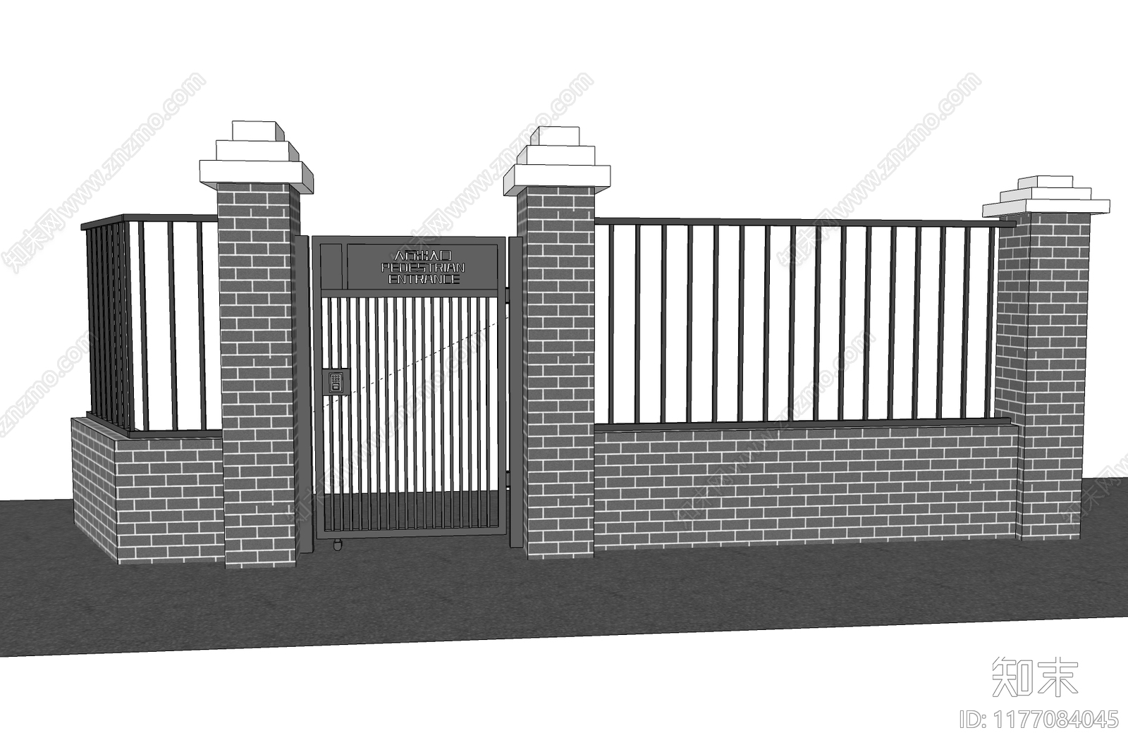 现代入口大门SU模型下载【ID:1177084045】