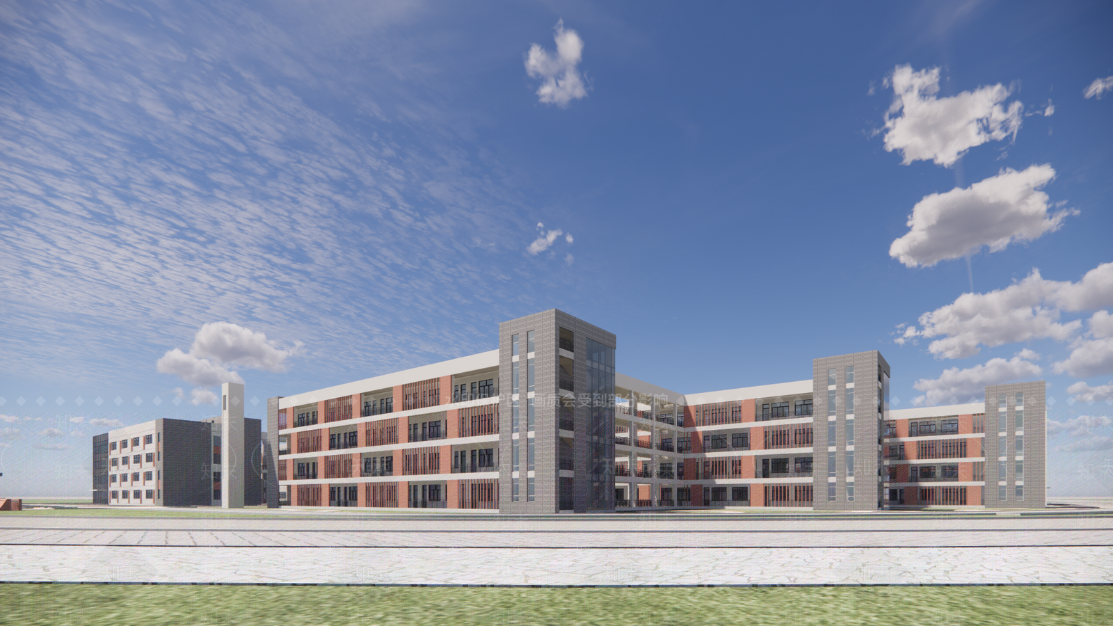 现代学校建筑SU模型下载【ID:1177085072】