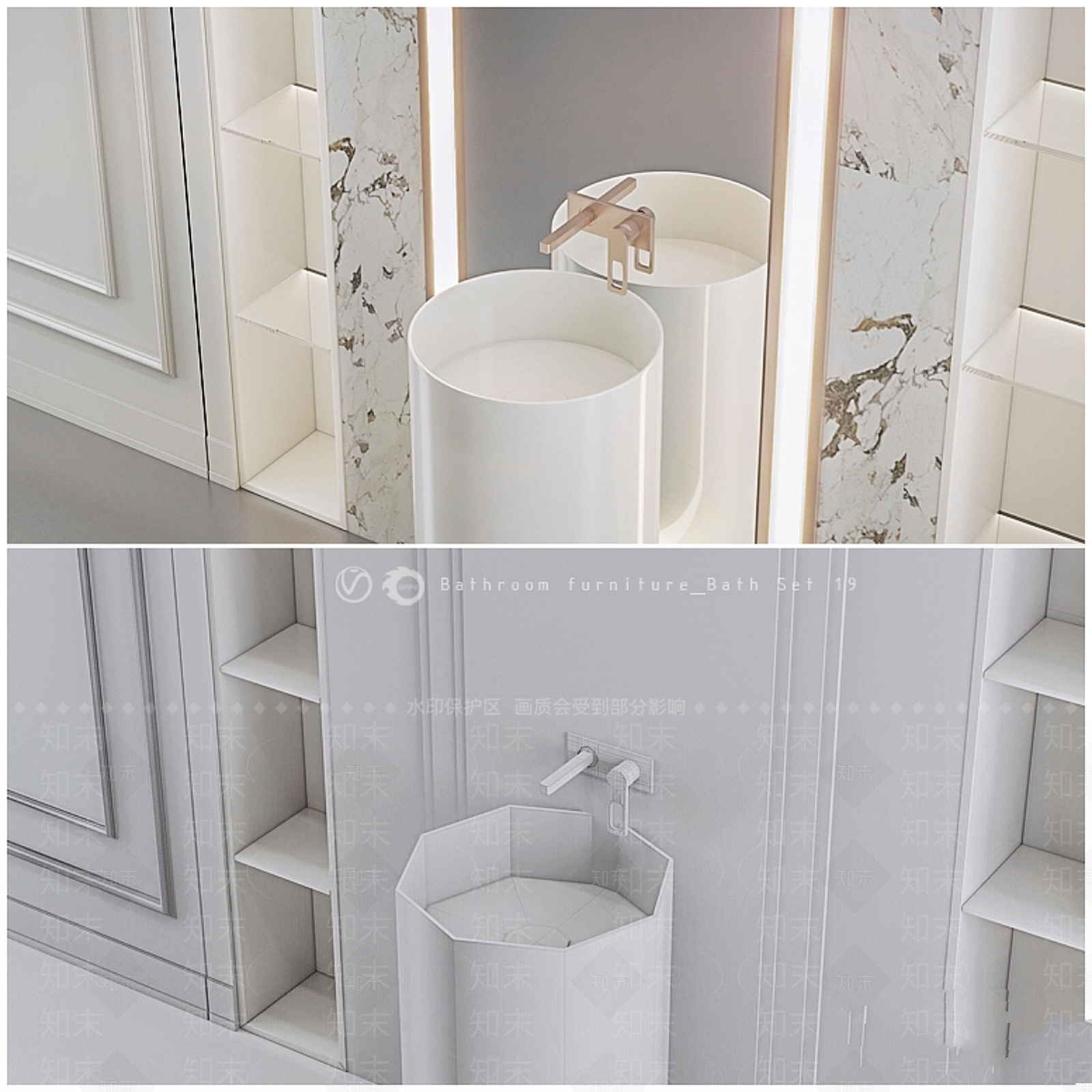 洗手台3D模型下载【ID:1177085102】