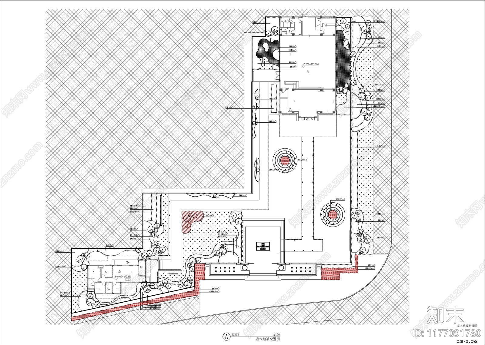 现代新中式示范区景观施工图下载【ID:1177091780】