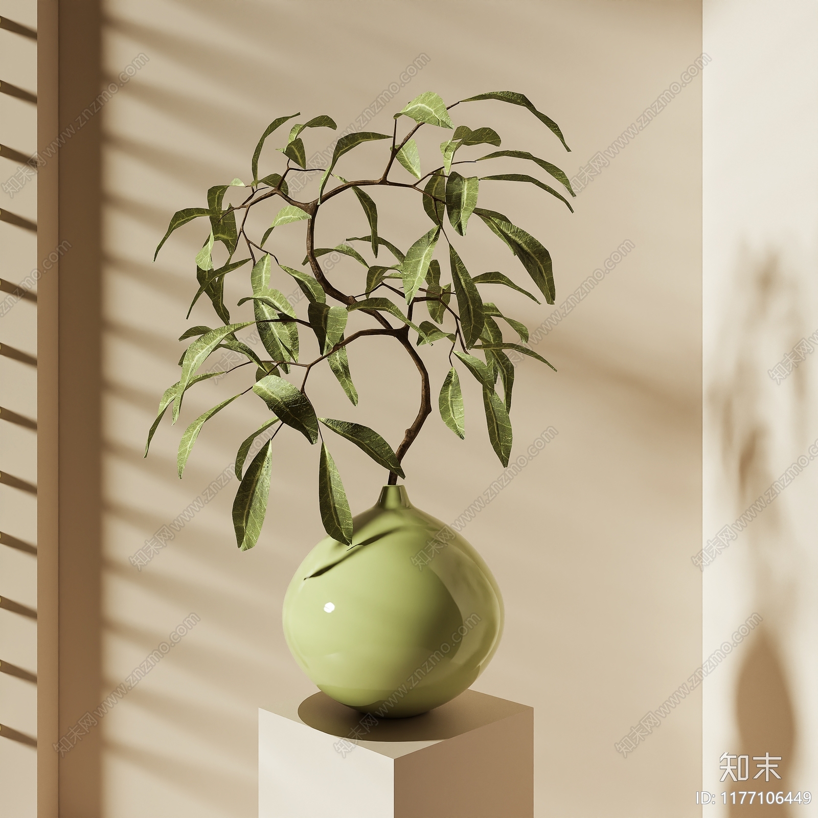 盆栽3D模型下载【ID:1177106449】