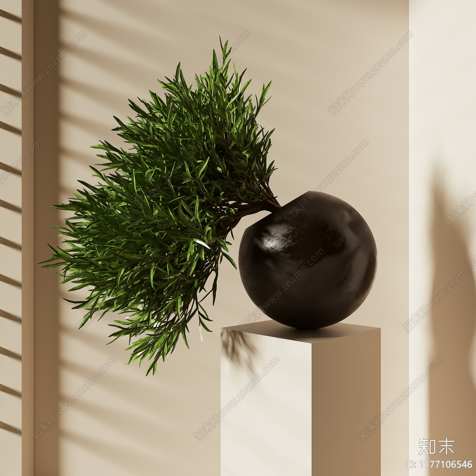 盆栽3D模型下载【ID:1177106546】