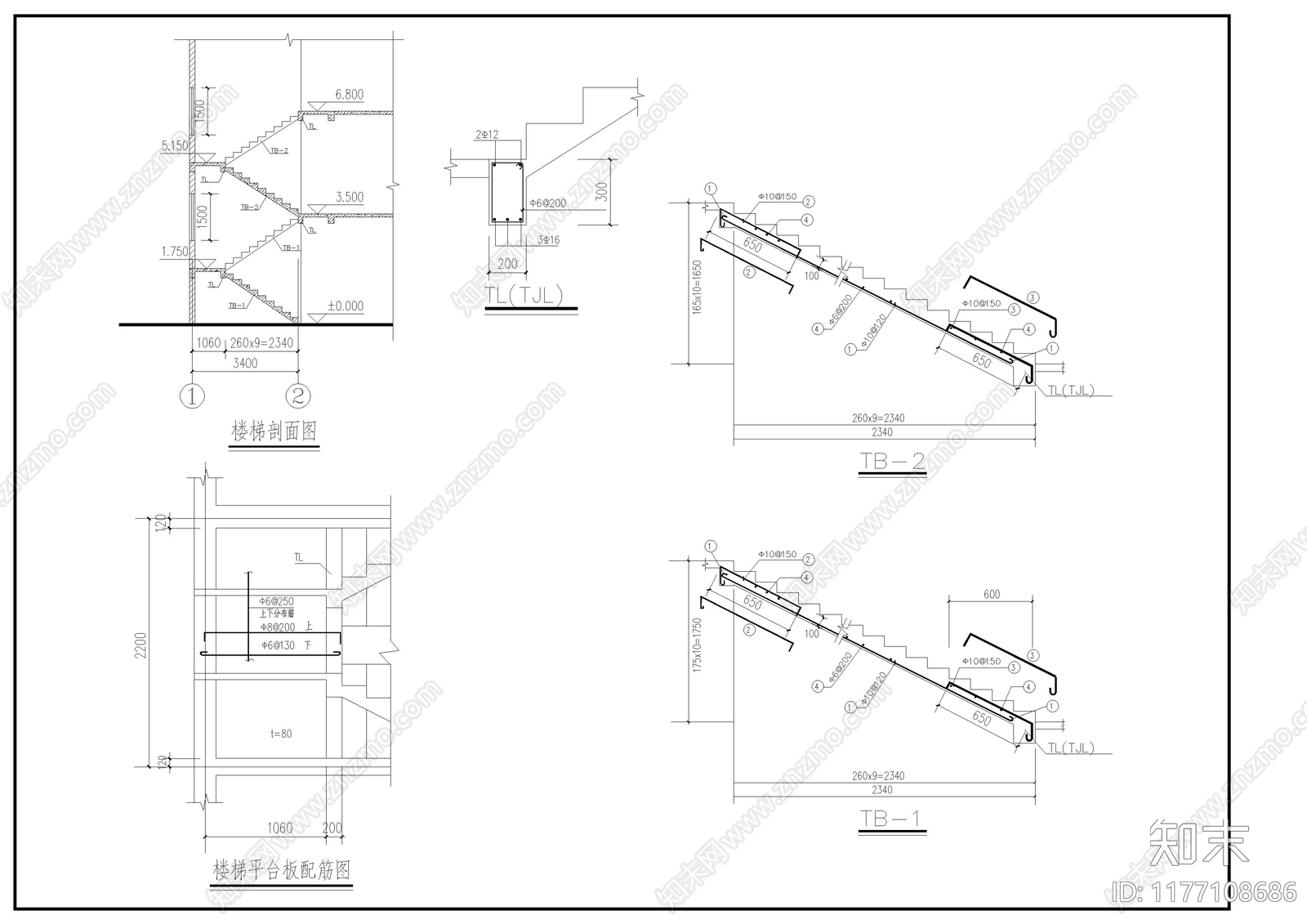 现代别墅建筑cad施工图下载【ID:1177108686】