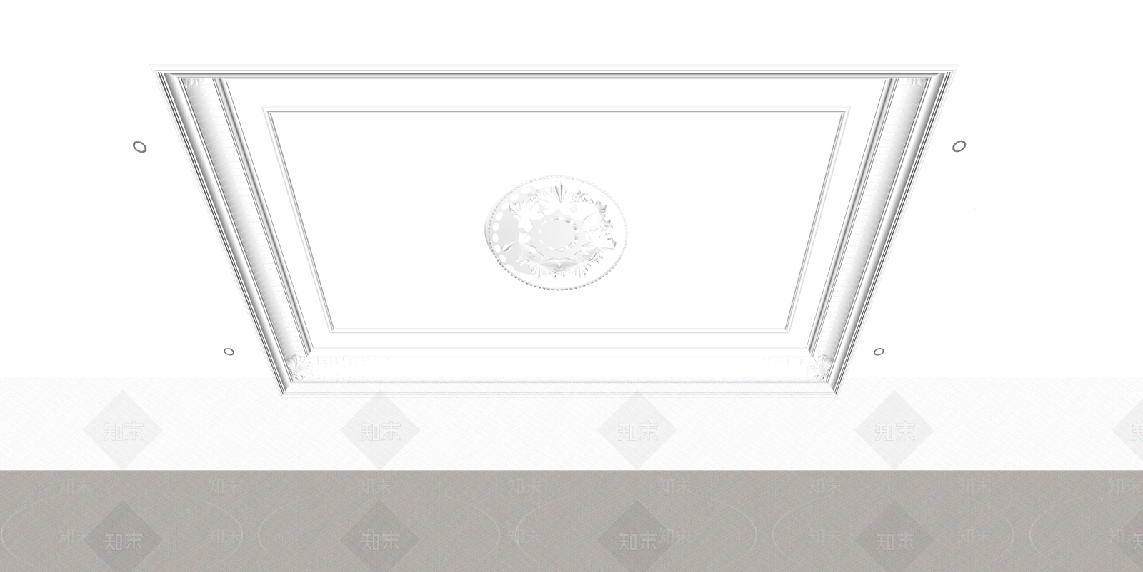 欧式吊顶SU模型下载【ID:1177110069】