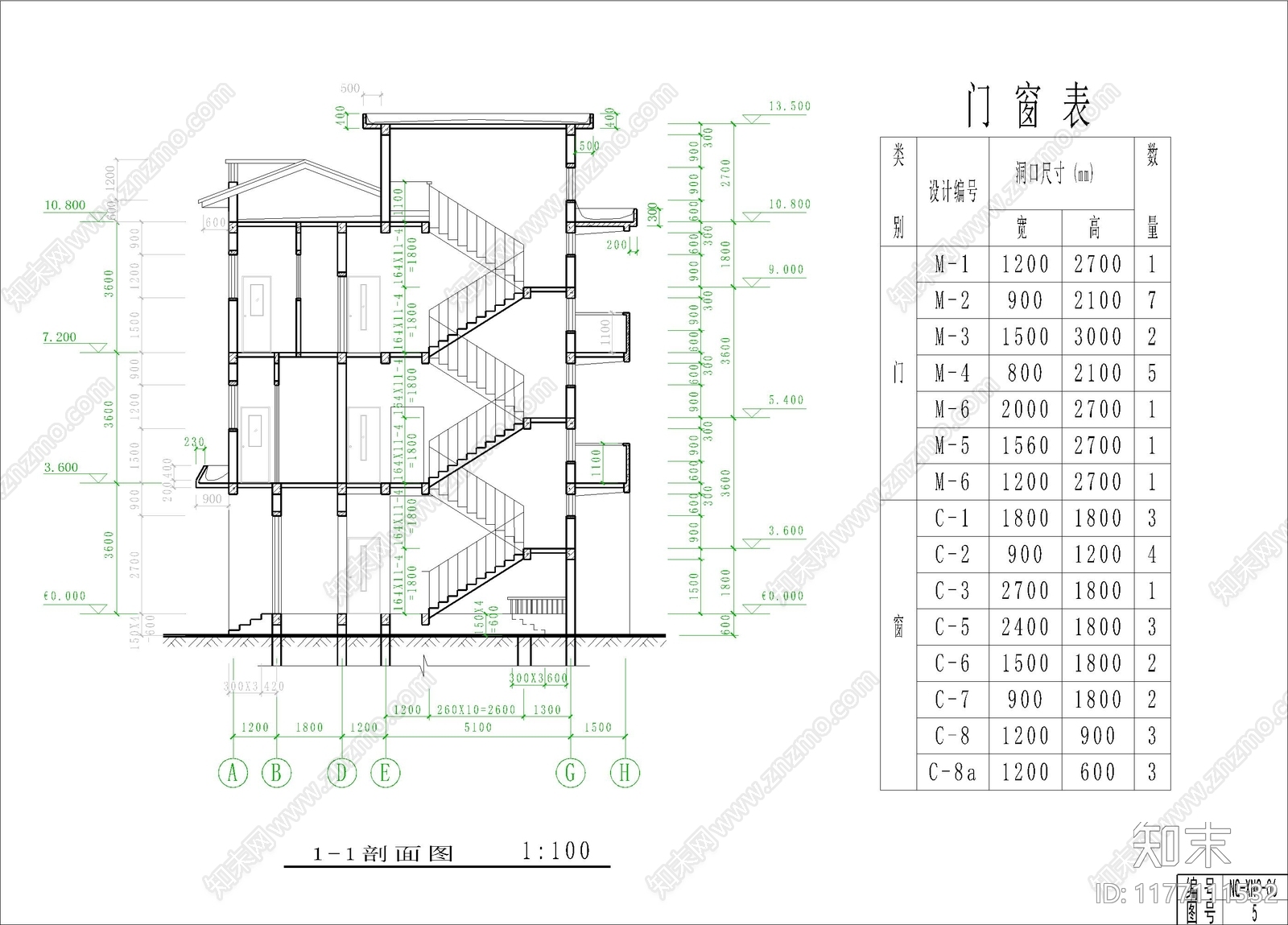 现代别墅建筑cad施工图下载【ID:1177111532】