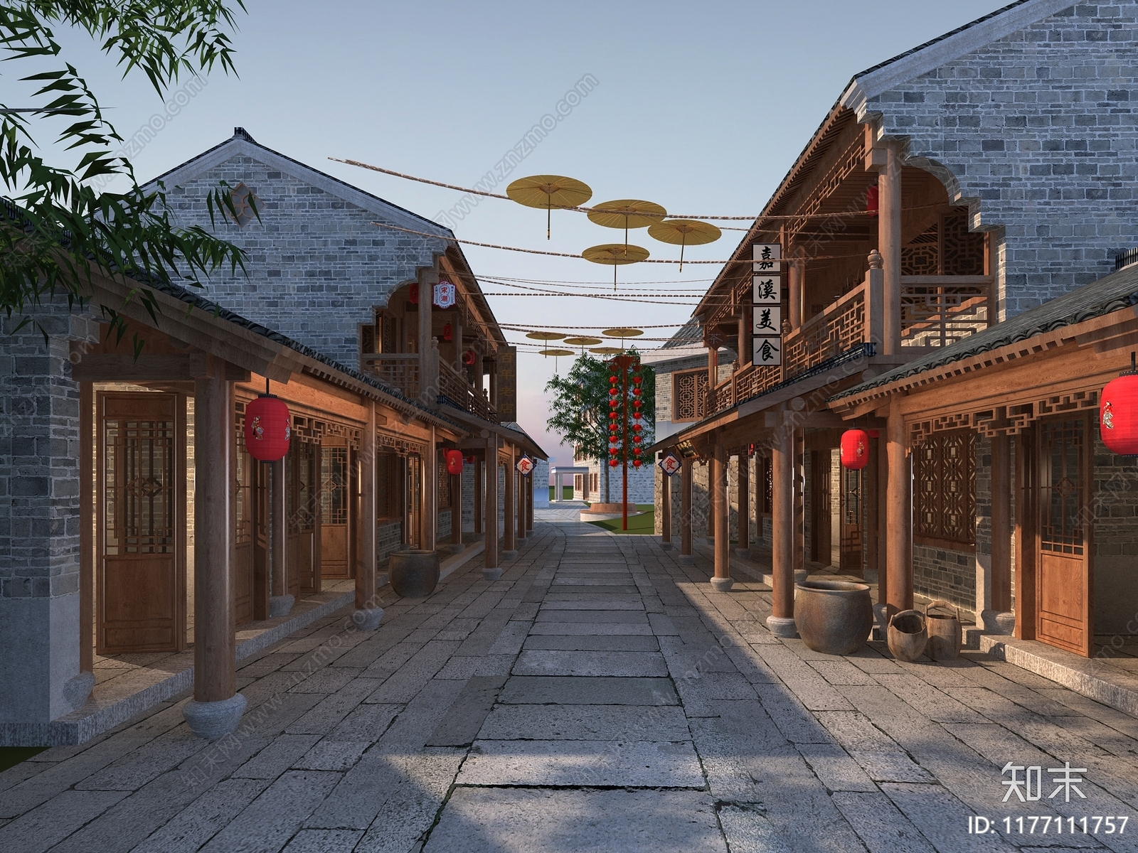 新中式中式古建3D模型下载【ID:1177111757】