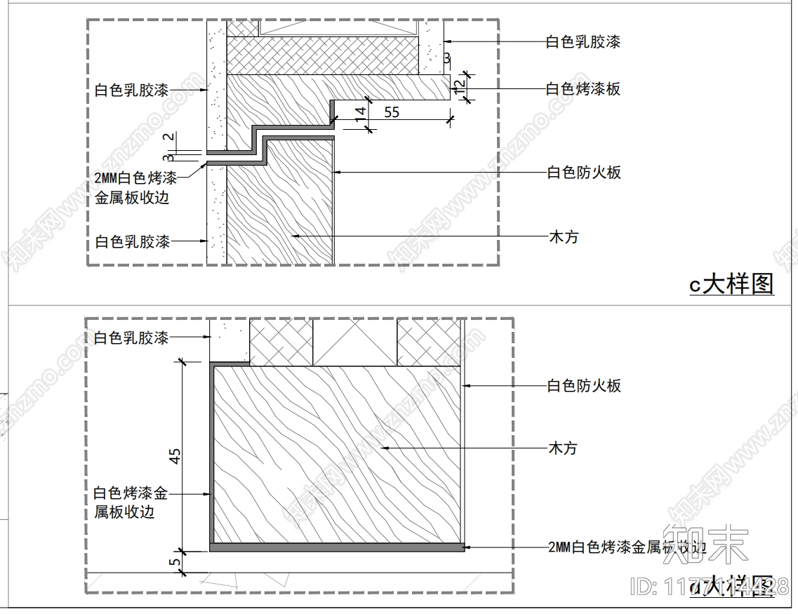 现代门节点cad施工图下载【ID:1177114428】