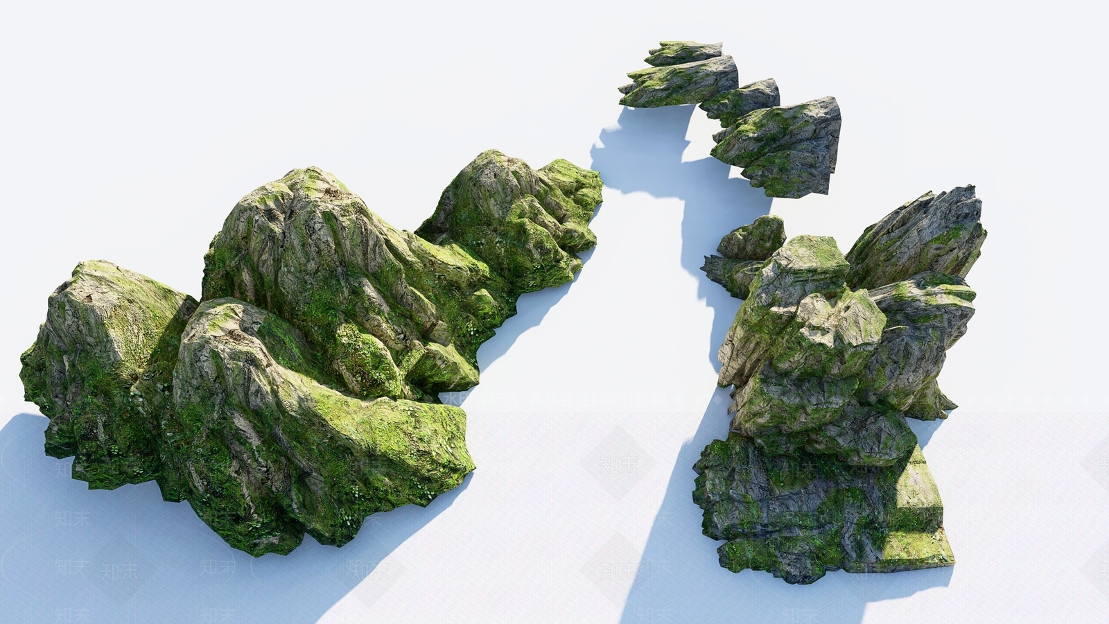 现代假山水景3D模型下载【ID:1177124152】
