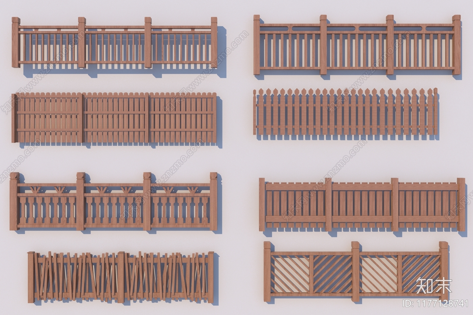 新中式栏杆3D模型下载【ID:1177128741】