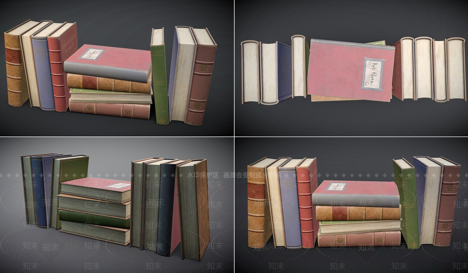 书籍3D模型下载【ID:1177131634】