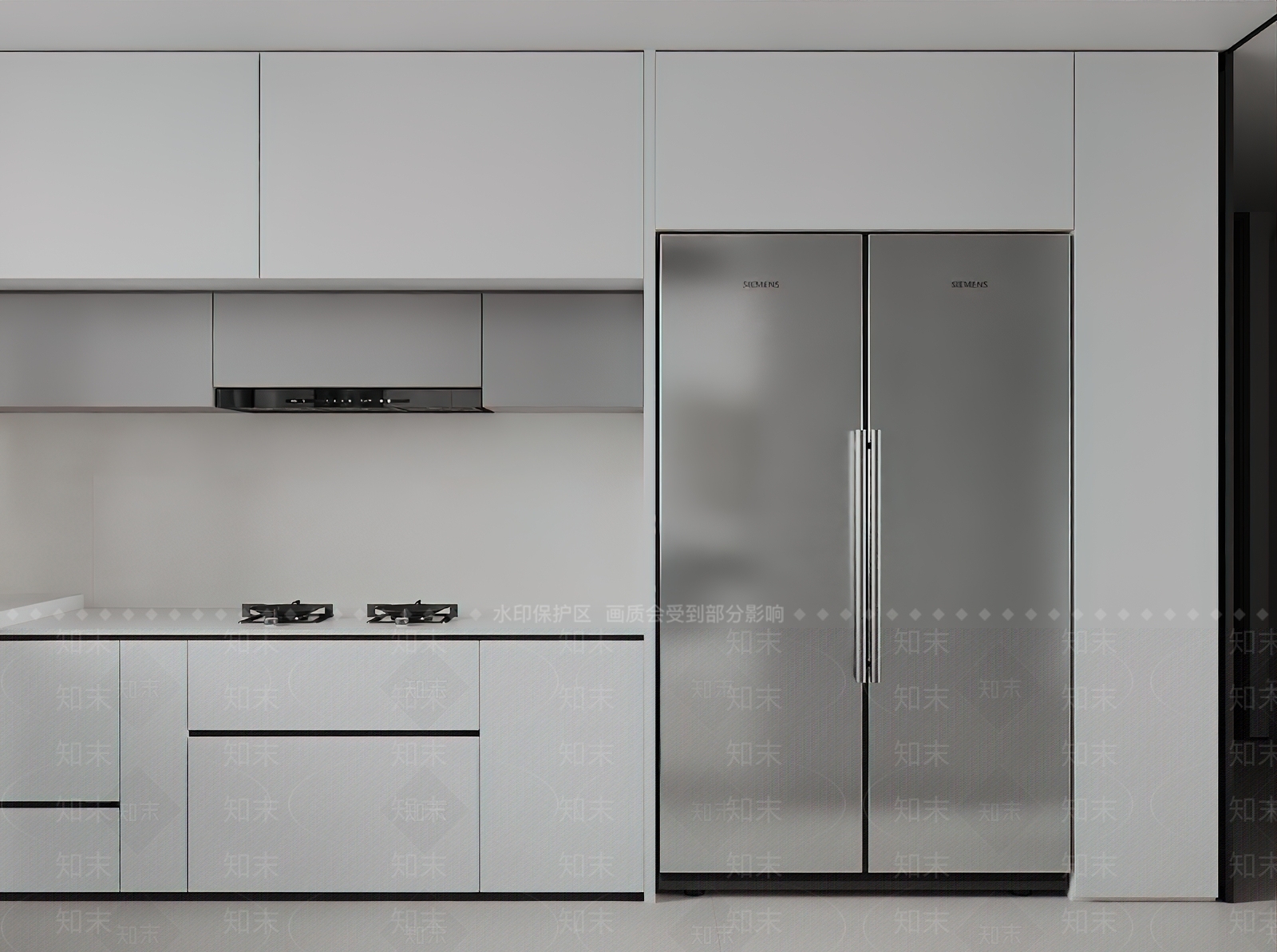 现代极简冰箱柜3D模型下载【ID:1177131840】