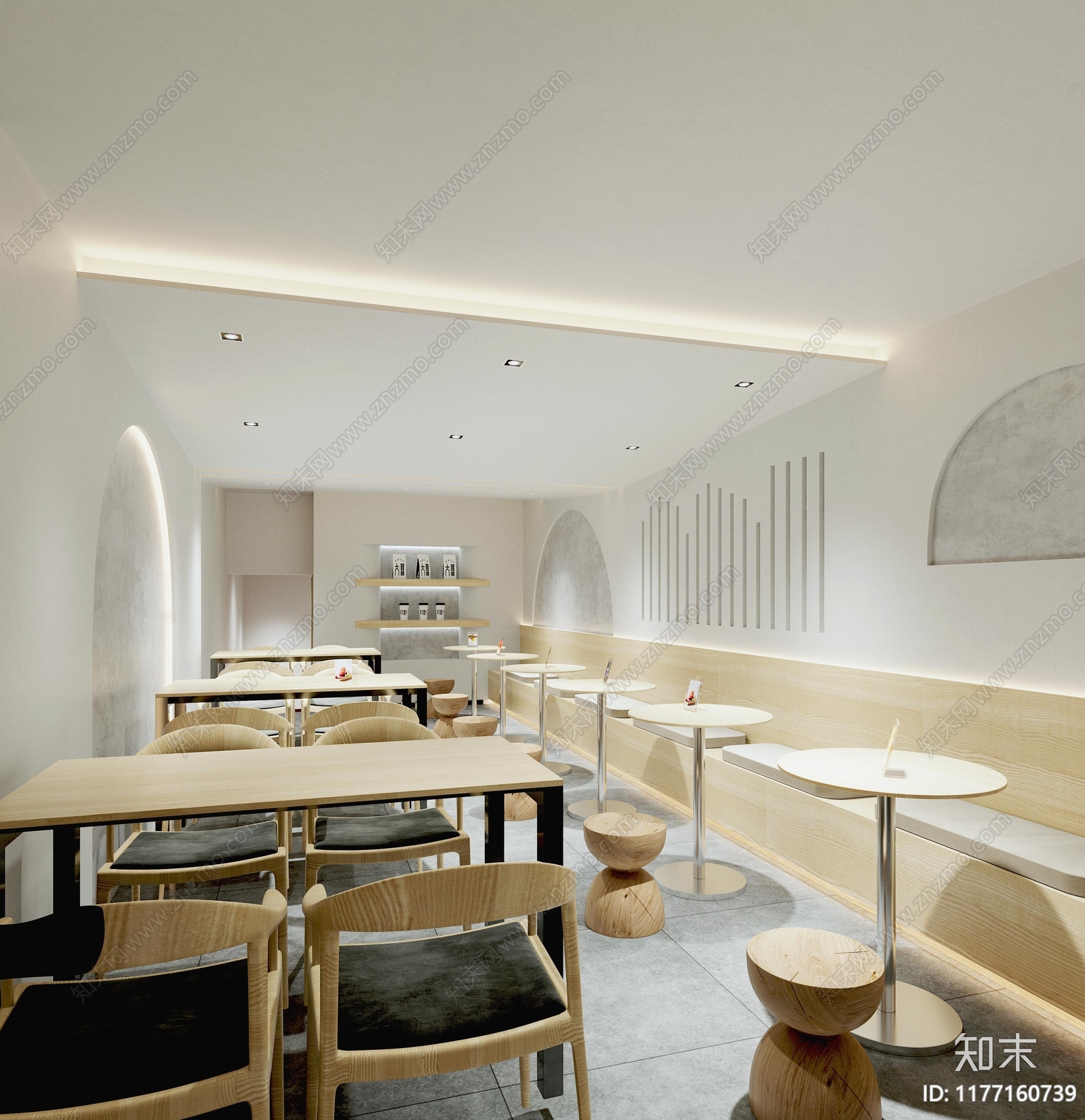 现代奶茶店3D模型下载【ID:1177160739】