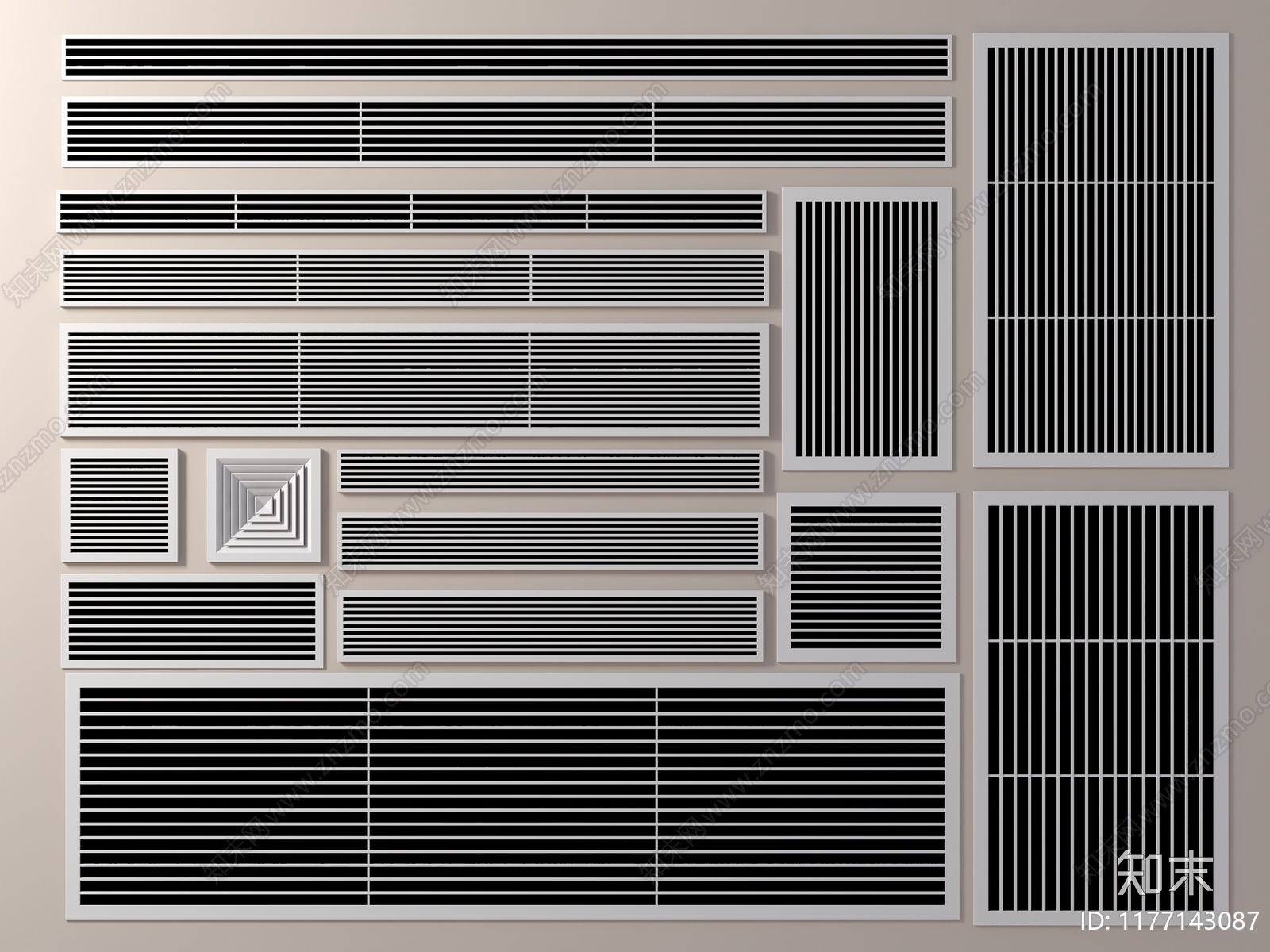 空调出风口3D模型下载【ID:1177143087】