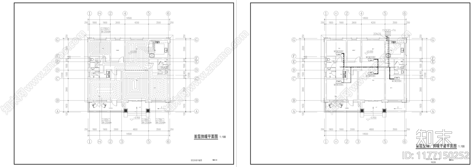 现代新中式别墅建筑施工图下载【ID:1177150252】