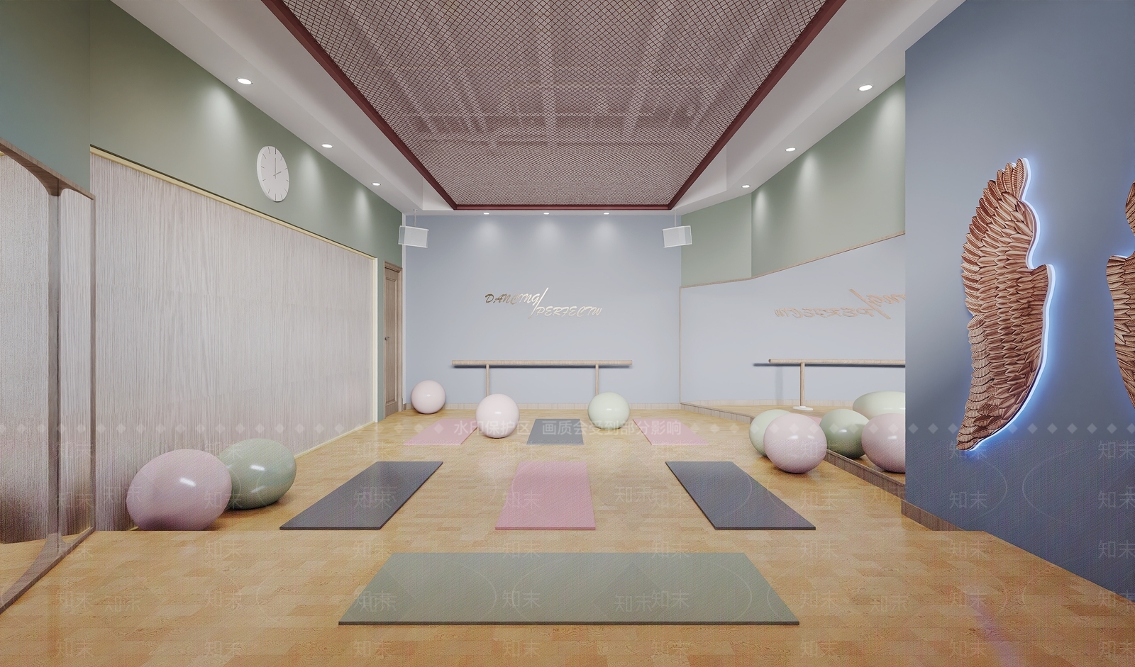 现代瑜伽室3D模型下载【ID:1177150715】