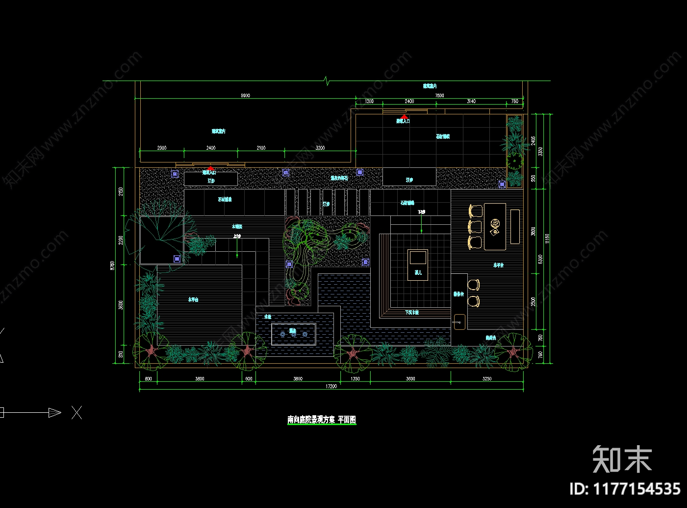 现代新中式庭院施工图下载【ID:1177154535】