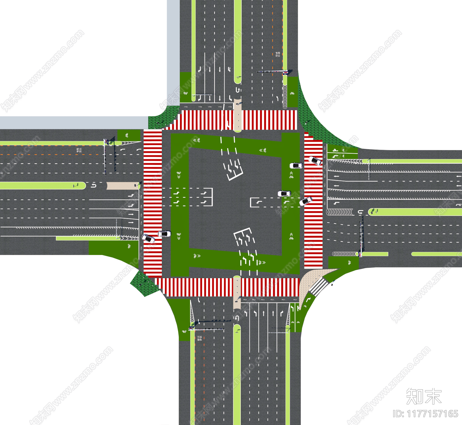 道路SU模型下载【ID:1177157165】