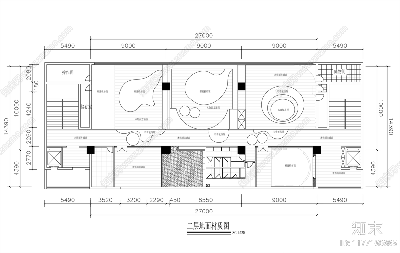 现代展厅cad施工图下载【ID:1177160885】