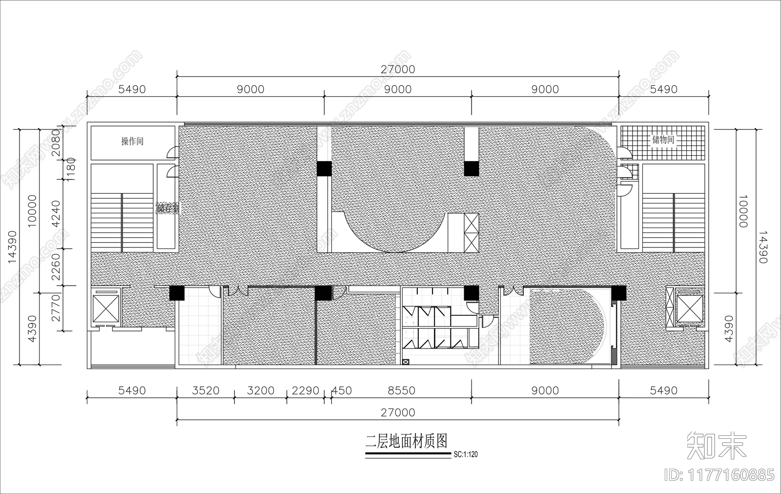 现代展厅cad施工图下载【ID:1177160885】