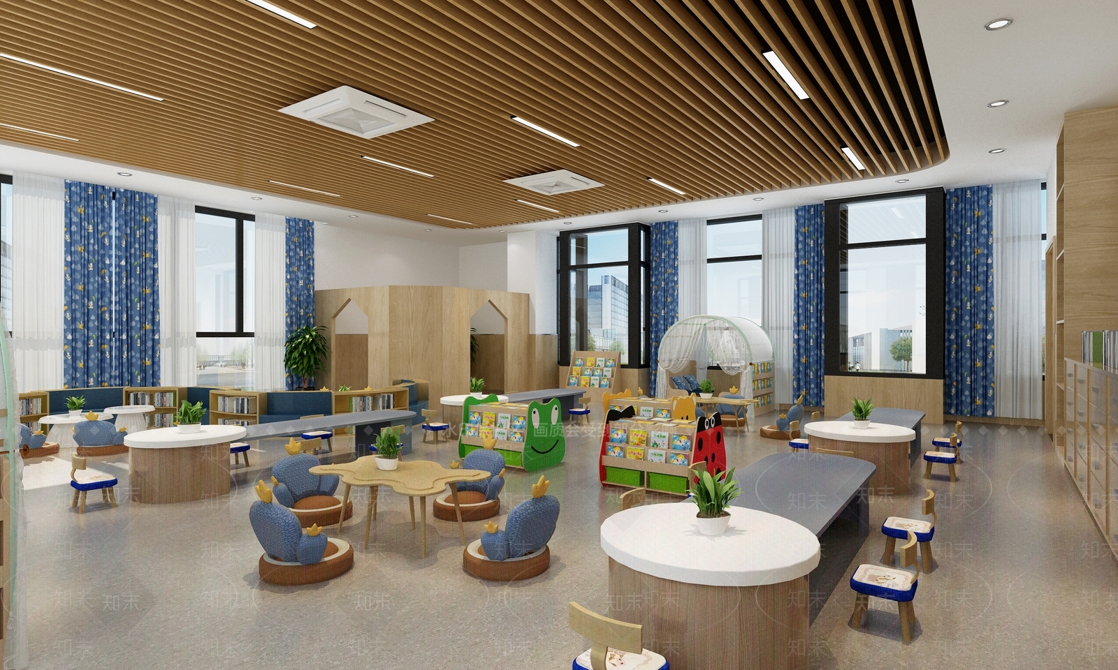 现代教室3D模型下载【ID:1177160600】