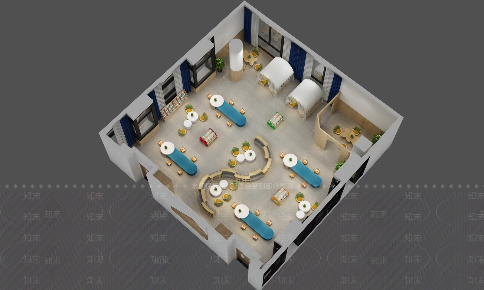 现代幼儿园3D模型下载【ID:1177161491】