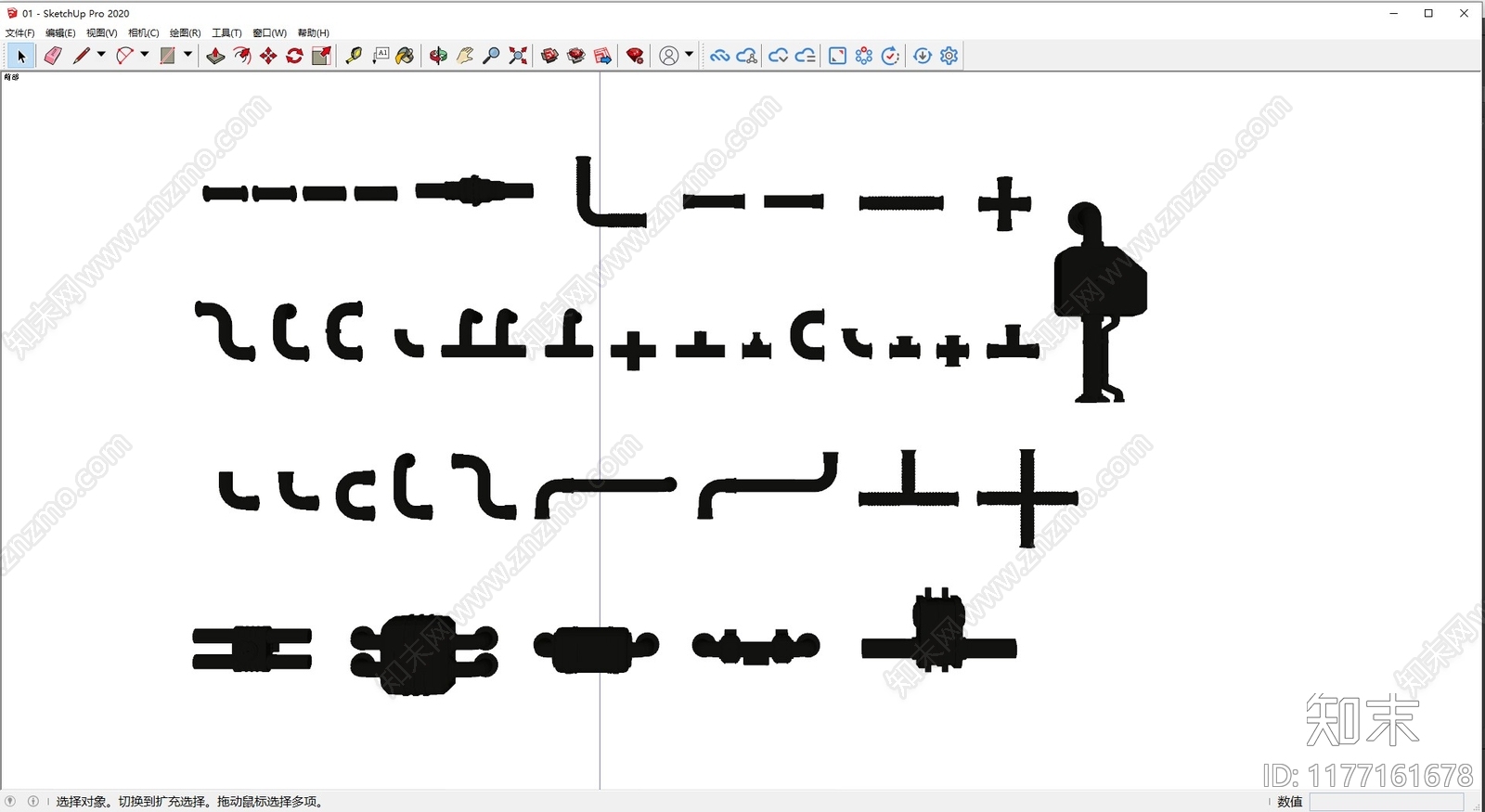 管道零件SU模型下载【ID:1177161678】