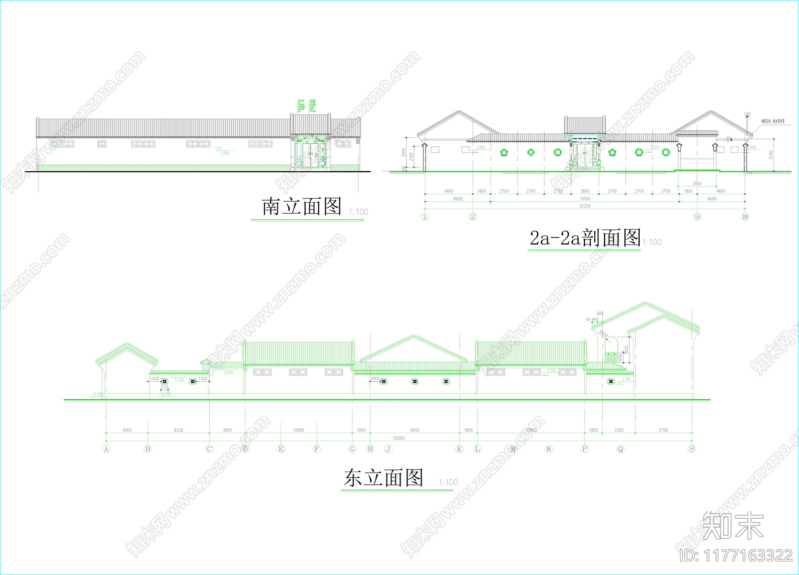 现代四合院施工图下载【ID:1177163322】