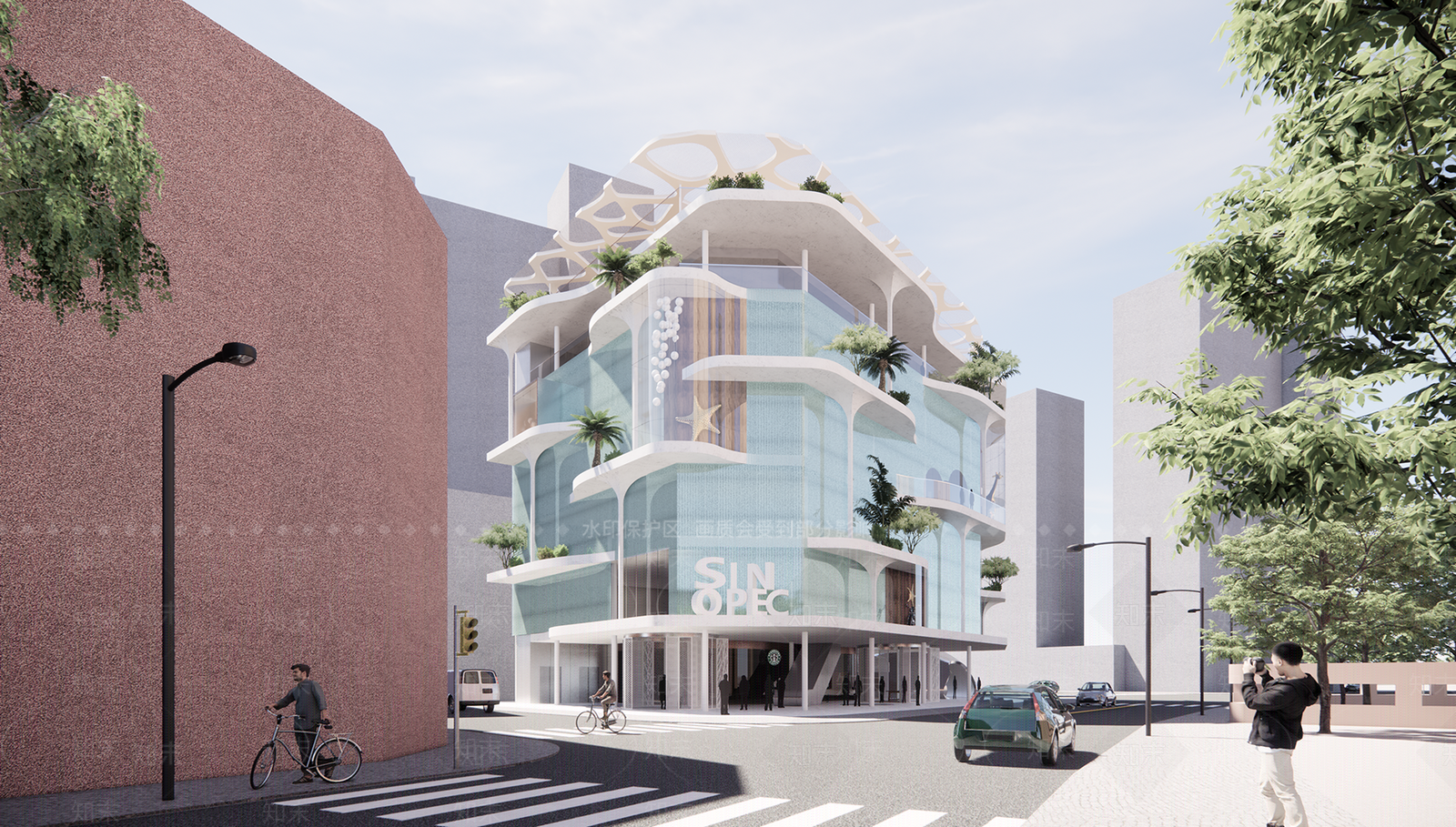 轻奢极简商场建筑SU模型下载【ID:1177165486】