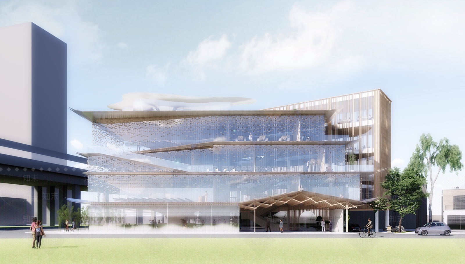新中式极简小公建SU模型下载【ID:1177169052】