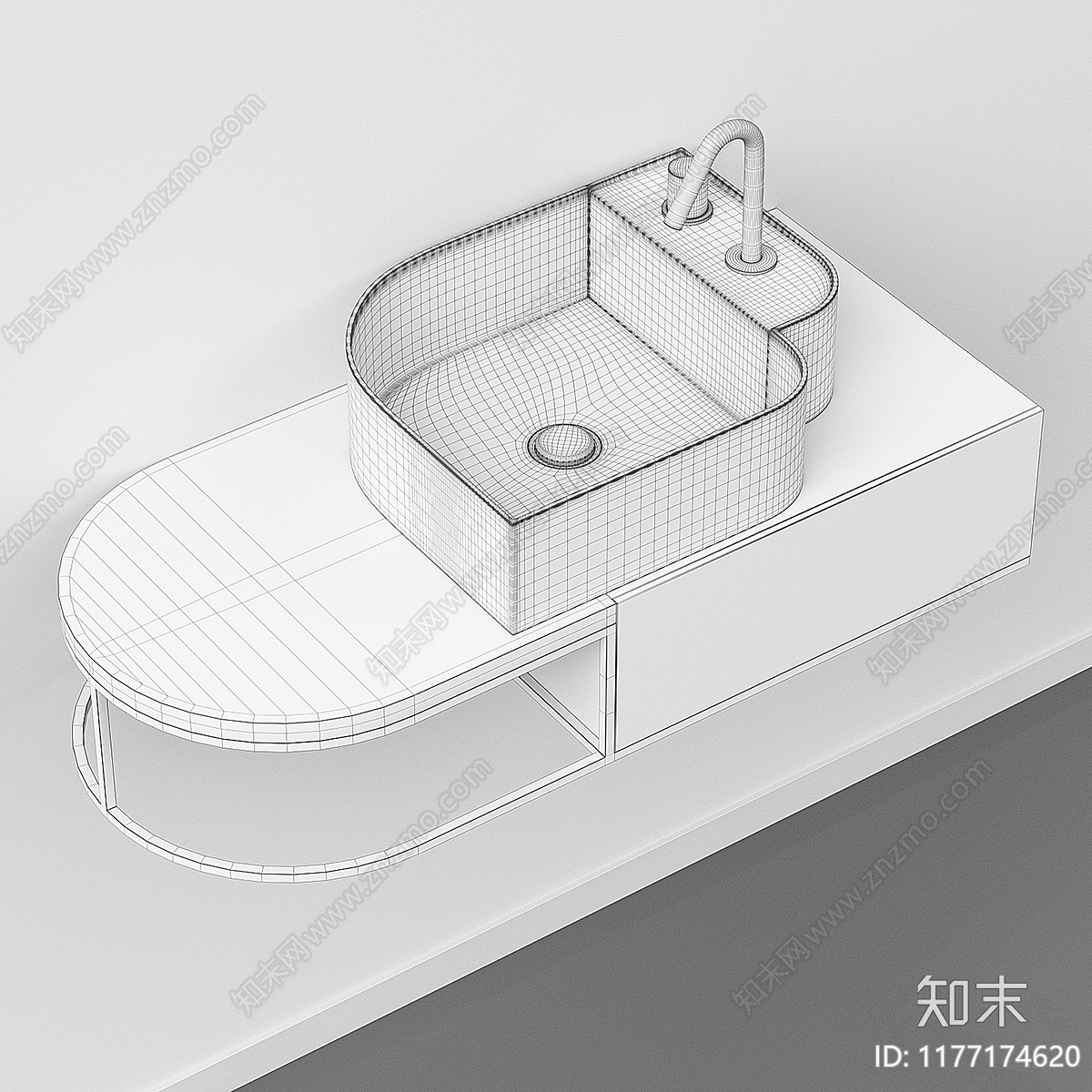 洗手台3D模型下载【ID:1177174620】