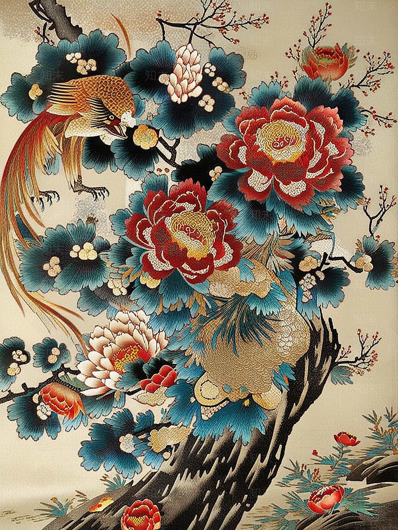 新中式中式挂画贴图下载【ID:1177175110】