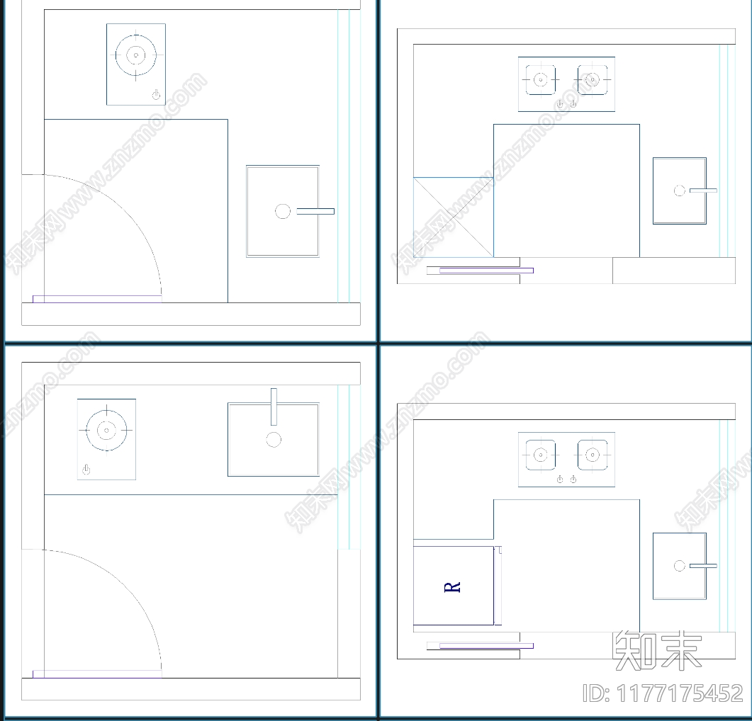 现代家装图库施工图下载【ID:1177175452】