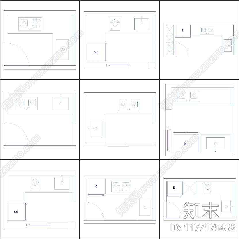 现代家装图库施工图下载【ID:1177175452】